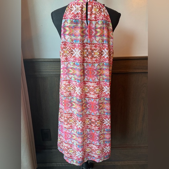 Neiman Marcus colorful beaded neck halter dress size 14 - Picture 4 of 8